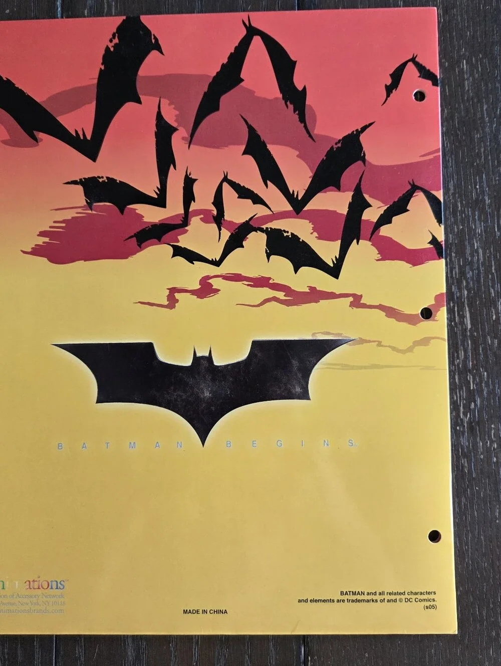 Marvel Spider-Man and Batman Graphic Binder Set - Red, Black, Yellow, Blue